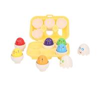 Cryfokt Set di Giocattoli Coordinati a Forma di Uovo 6 Pezzi Giocattolo Educativo Interattivo per L'apprendimento per i più Piccoli Materiale Plastico Sicuro (DF31)