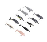 Cryfokt Set di Giocattoli Modello Delfino, Figure di Animali Oceanici Realistici e Durevoli per il Gioco dei Bambini, Plastica, 10 Pezzi