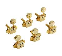 Cryfokt Set di Piroli per Chitarra in Metallo da 6 Pezzi, Teste di Macchine Squisite per elettricità per Musicisti, Materiale Metallico (GOLD)