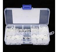 Cryfokt Set di Rondelle Piatte in Nylon Resistente con Molte Dimensioni per Applicazioni di Bloccaggio e Permanenti, 500 Pezzi di Rondelle Regolari M2-M6 per Uso Industriale (WHITE)