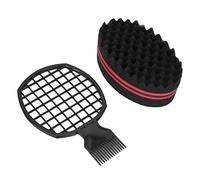 Cryfokt Set di Spugne con Pettine Twist Strumento per lo Styling Professionale per Capelli Afro per Salone di Casa Materiale Portatile, Morbido e Flessibile, per Parrucchieri e Uso Domestico