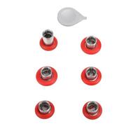 Cryfokt Set Levette Intercambiabili per Controller di Gioco Serie 2 Eleganti Impugnature Flessibili in Gomma e Acciaio Inossidabile 6 unità (rosso)