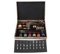 Cryfokt Set Penna Stilografica con Timbro Laccato, Manico Elegante con Cera Lacca a Fuoco Delicata Apertura delle Lettere (#4)