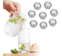 Cryfokt Sfere di Ghiaccio Pietre Refrigeranti per Bevande Perfette per Refrigeratori per Vino Whisky Resistente Acciaio Inossidabile per L'intrattenimento Domestico (Diamante)
