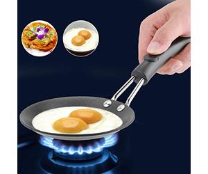 Cryfokt Simpatica Mini Padella Durevole e Sano Riscaldamento Rapido per la della Padella domestica. Dimensioni: 4,7 Pollici (Manico in bachelite)