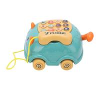 Cryfokt Simpatico Telefono per Auto con Gatto di Simulazione per Bambini, Riconoscimento Meteorologico, Suono Hi-Fi, Materiale Resistente Agli Urti per la Prima Educazione, Telefono Analogico (GREEN)
