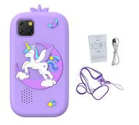 Cryfokt Smart Phone per Bambini con Touchscreen da 2,8 Pollici, Fotocamera Premium da 32 GB di Memoria e Lettore di Giochi Puzzle per Bambini (PURPLE)