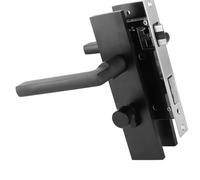 Cryfokt Spazio Chilotta del Supporto per Porte in Alluminio, Interruttore a Vite Nera Blocco Gambo, Porte in Legno della Camera da Letto per la Casa Attrezzatura