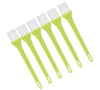 Cryfokt Spazzola per la Pulizia del Rasoio Elettrico Spazzole per Paletta Efficienti per Piccoli Spazi di Rifinitura per Elettrodomestici, 6 Pezzi PP + Nylon, Manico Verde +
