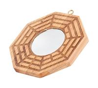 Cryfokt Specchio Bagua in Legno Resistente per Assorbire Energia Positiva e Portare prosperità, Adatto per Uso Esterno