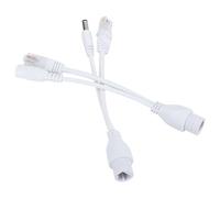 Cryfokt Splitter POE Stabile e Durevole, Cavo Adattatore Impermeabile Non Standard Ad Alte Prestazioni e Altamente Affidabile per Dispositivi di Rete, (WHITE)