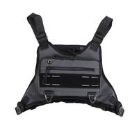 Cryfokt, Sportivo Regolabile con 4 Spallacci, Design Riflettente, Impermeabile e Antigraffio, da Corsa Anteriore per Ciclismo, Campeggio, Escursionismo, Unisex (GREY)