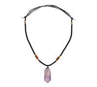 Cryfokt Squisita Collana con Ciondolo Prisma Al Quarzo Ametista per Purificare il Campo Magnetico, Ciondolo in a Rilascio di Energia per Uomo Donna, Collana con Ametista 2x0,8 Pollici