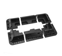 Cryfokt Staffa di Supporto per Tetto del Pannello Solare in Plastica ABS Design Leggero, Supporto Gratuito per Trapano per Tetto del Pannello Solare da 6 Pezzi per Barca (BLACK)