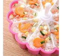 Cryfokt Stampo per Sushi a Forma di Cuore Kit per Uso Alimentare PP Resistente Al Calore 140 ℃ Pressa per Sushi Fai da Te per Budino Fatto in Casa Dessert Strumento di Cottura Facile da Usare per
