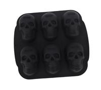 Cryfokt Stampo per Torta con Teschio, Stampo in Silicone Alimentare Antiaderente Resistente Al Calore con Testa di Scheletro, per Halloween con Design Flessibile per Biscotti Alla Torta, Cioccolato,