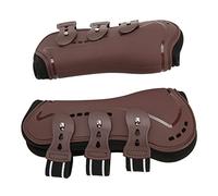 Cryfokt Stivali per Gambe da Cavallo Traspiranti e Resistenti agli Urti Che Impediscono Lo Scivolamento della Protezione per Le Gambe Durante L'equitazione - Marrone (L)