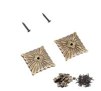 Cryfokt Stullo a Vite Decorativo, Etichetta in Metallo in Bronzo Verde Stile Vintage Nuovo e di Alta qualità da 100 Pezzi/Sacchetto per Decorare la Casa per la Porta della Decorativa (21 * 21mm)