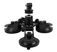 Cryfokt Supporto a Tripla Ventosa per Auto per Fotocamera Testa a Sfera con Rotazione a 360° PVC Alluminio 7,48 Pollici