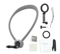 Cryfokt Supporto da Collo per Telefono, Attacco Magnetico e Doppia compatibilità per Action Camera, Supporto per Action Camera con Fascia Toracica Regolabile, Cuscino d'aria per Video Vlogging POV