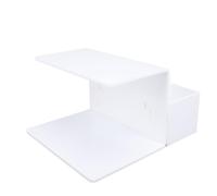 Cryfokt Supporto per Cuscino per Estensione Ciglia Scatola Organizer in Acrilico, Elegante Ripiano per Cuscino per Ciglia per Artisti in Saloni e Scuole di Formazione (WHITE)
