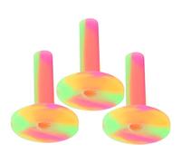 Cryfokt Supporto per Tee da in Gomma, Set da 3 Pezzi, Attrezzo da Pratica | Supporto per maglietta in gomma antiscivolo, ausilio per l\'allenamento per interni ed esterni con base stabile da 56 mm