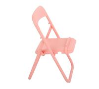 Cryfokt Supporto per Telefono in Materiale TPR Supporto Mobile Decorativo Compatto per Scrivania o Comodino Modalità Verticale in modalità Orizzontale Guardando la Forma di Sgabello (PINK)