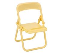 Cryfokt Supporto per Telefono in Materiale TPR Supporto Mobile Decorativo Compatto per Scrivania o Comodino Modalità Verticale in modalità Orizzontale Guardando la Forma di Sgabello (YELLOW)