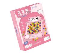 Cryfokt Tabellone per l'eliminazione delle Perline, Giochi da Tavolo con Perline per Migliorare l'attenzione e Il Pensiero Logico, Gioco da Tavolo Puzzle con 46 di Legno, 5 Tabelloni con Motivi a