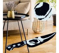 Cryfokt Tappeto a Forma di Coltello Horror Tappeto in per Decorazioni di Benvenuto per la Casa, da Comodino con Urlo Spaventoso con Design Resistente All'usura (88,9 cm) (50,8 cm)