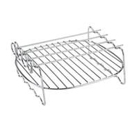 Cryfokt Teglia da Forno Resistente, Spiedini a Doppio Strato per Friggitrice Ad Aria, Compatibile con HD9225, HD9920, HD9231, HD9233, HD9904, Rende la Cottura più Comoda, Facile da Pulire, per Forno