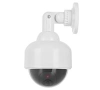 Cryfokt Telecamera di Sicurezza Falsa a Forma di Cupola, Luce Lampeggiante a LED, Deterrente per Ladri, per Interni Ed Esterni, in ABS/bianco