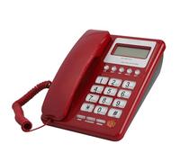 Cryfokt Telefono con Filo da Ufficio, Display ID Chiamante, Data in Tempo Reale, Settimana, Telefono Fisso a Doppia modalità per Casa, Hotel, Funzione di Ricomposizione, DTMF/FSK