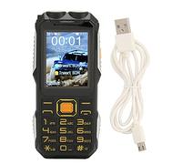 Cryfokt Telefono Sbloccato 2G, Telefono Cellulare Multifunzionale Dual SIM con Batteria da 16800 MAh Torcia SOS a Pulsante Grande per Anziani (BLACK)
