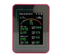 Cryfokt Tester della qualità Dell'aria Display HD Rilevatore WIFI per Laboratori di Casa e Ufficio Misurazioni Complete con Timer Design 15 in 1 CO2 TVOC HCHO PM2.5 Allarme umidità Temperatura per