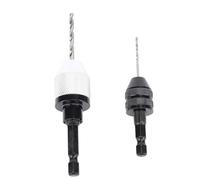 Cryfokt Testine per Mandrino Autoserrante Adattatori per Codolo Esagonale da 1/4 di Pollice Confezione da 2 Convertitori a Rapido Gamma di Morsetti da 0,3 a 6,5 mm con 10 Punte HSS Accessori per