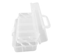 Cryfokt Three Layer Storage Box Durable Portable Tool Organizer for Home