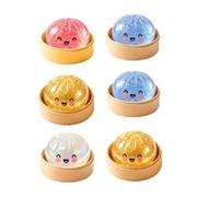 Cryfokt TPR Panini Al Vapore Stress Ball per Sollievo Dallo Stress | Morbido e resistente, perfetto per il gioco sensoriale, design portatile per qualsiasi ambiente, set di 6 giocattoli colorati