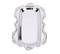 Cryfokt Vassoio per Gioielli in Acciaio Inossidabile con Piatto Decorativo, Elegante Organizer per Oggetti di Valore, Piccoli Dessert e Altro Ancora