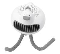 Cryfokt Ventilatore per Passeggino Anatra, Staffa Pieghevole e Batteria | Ventola silenziosa a clip a 3 velocità con copertura in silicone, per passeggino, culla, seggiolino auto, campeggio e viaggi