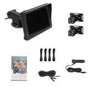 Cryfokt Videocamera per Auto per Bambini, Monitor per Bambini a Doppio Canale con Schermo Diviso 1080P da 7 Pollici, Telecamera per Seggiolino Auto Rivolta all'indietro con Doppia Telecamera per