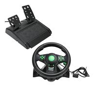 Cryfokt Volante da Gioco per PC Racing Wheel con Pedale - Volante da Corsa Realistico per Auto da 180 Gradi per PC, 360