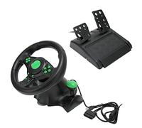 Cryfokt Volante da Gioco per PC Racing Wheel con Pedale - Volante da Corsa Realistico per Auto da 180 Gradi per PC, 360