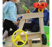Cryfokt Volante, Volante Rotabile Set di Plastica Rotabile, Robusto per Parco Giochi (Yellow)