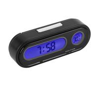 Cryfokt Voltmetro e Termometro per Orologio Digitale a LED per Interni Auto, Impostazione Multifunzione 2 in 1 per Mini Orologio Elettronico per Uso in Ufficio