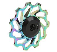 Cryfokt Wake Ruota con Cuscinetto in Ceramica dal Design Cavo Leggero Forte compatibilità Puleggia del Deragliatore Posteriore per Ciclisti di Mountain Bike (Colorful)