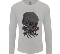 Crying Blood Skull Uomo Manica Lunga T-Shirt