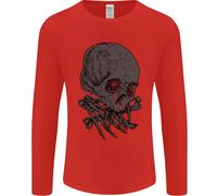 Crying Blood Skull Uomo Manica Lunga T-Shirt