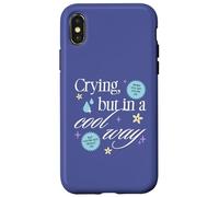 Crying But in a Cool Way Funny Graphic Custodia per iPhone X/XS
