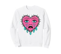 Crying Heart Tattoo - Traditional Old School Tattooed Inked Felpa